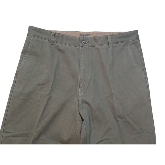 St Johns Bay Mens 40x32 Sueded Twill Pants Flat-Front Durable Heavyweight - Picture 8 of 10